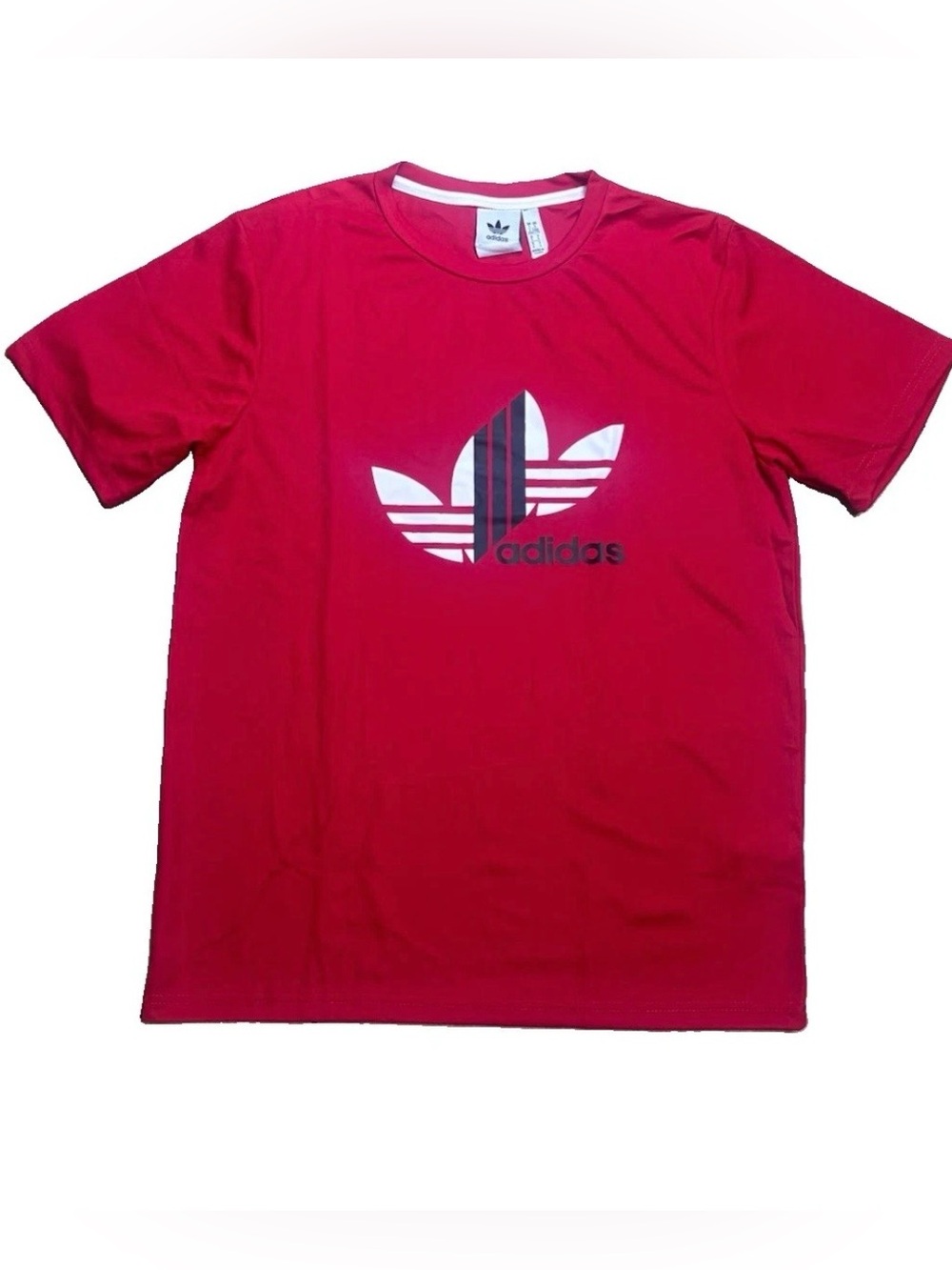 Adidas Men’s Short Sleeve Shirt Large Red Performance Athletic Casual NWOT